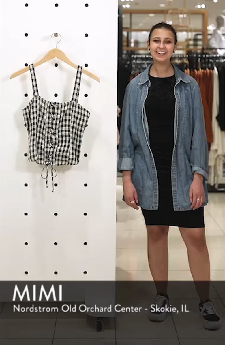 Gingham Corset Tank, sales video thumbnail