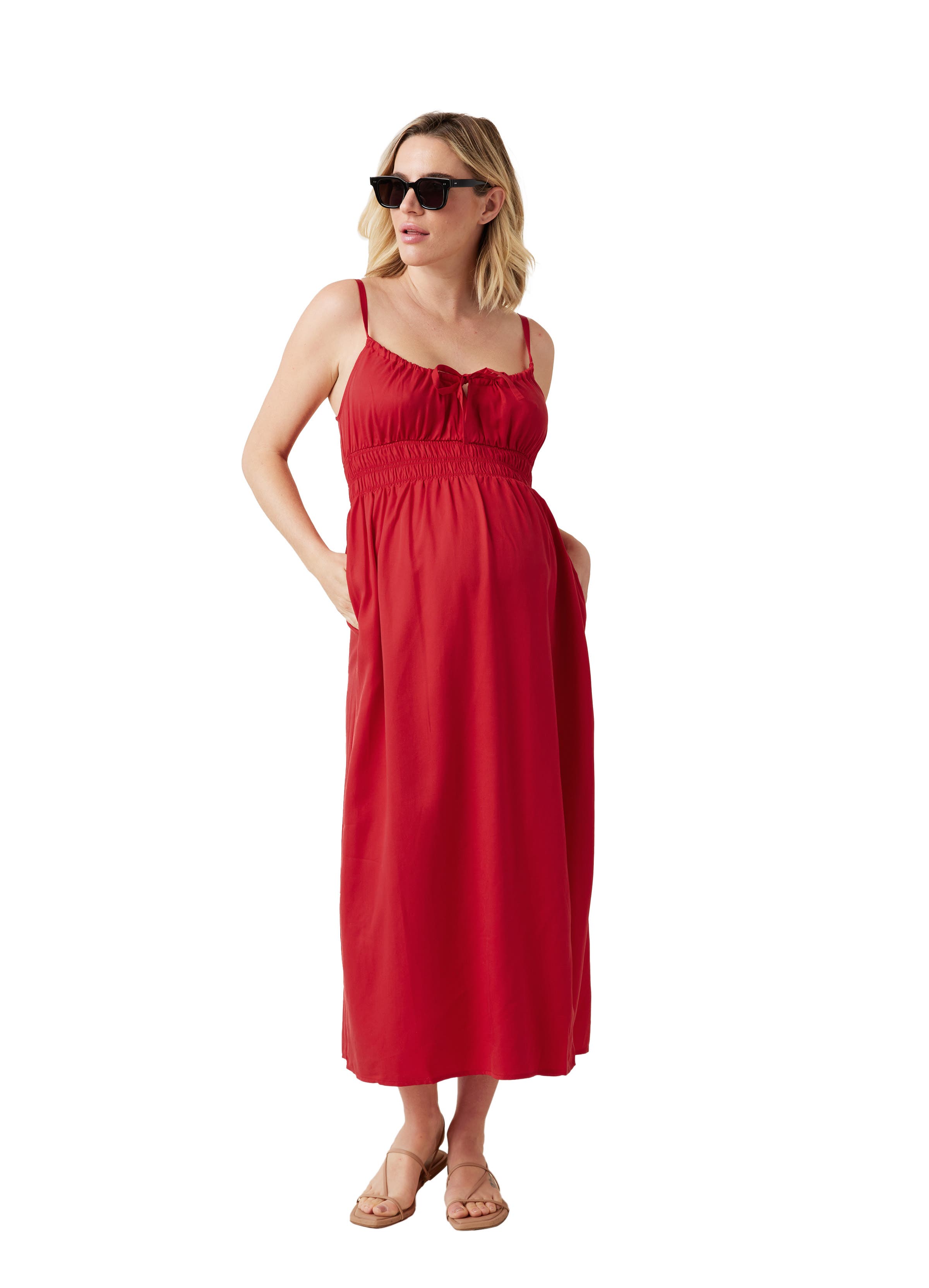 Maternity Midi Strappy Dress - image 2
