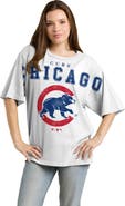 FANATICS Women's Fanatics White Chicago Cubs Relaxed Big Text T-Shirt