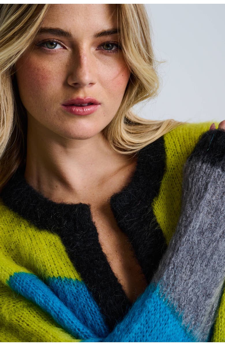 Lisa Todd Tutti Colore Cardigan, Alternate, color, Multi Blue