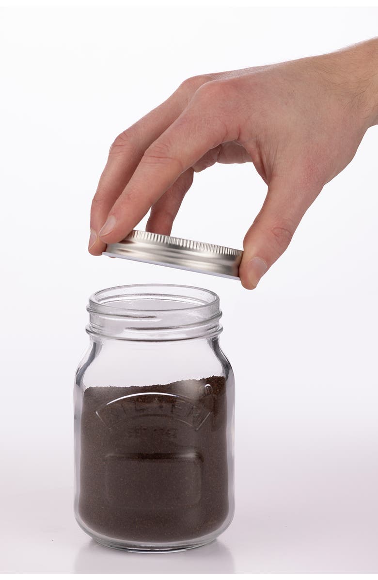 Kilner Coffee Grinder Set, Manual Grinder with Glass Storage Jar, Alternate, color, Clear