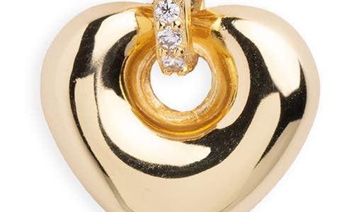 Argento Vivo Mini Puffy Heart Pendant Necklace In Gold