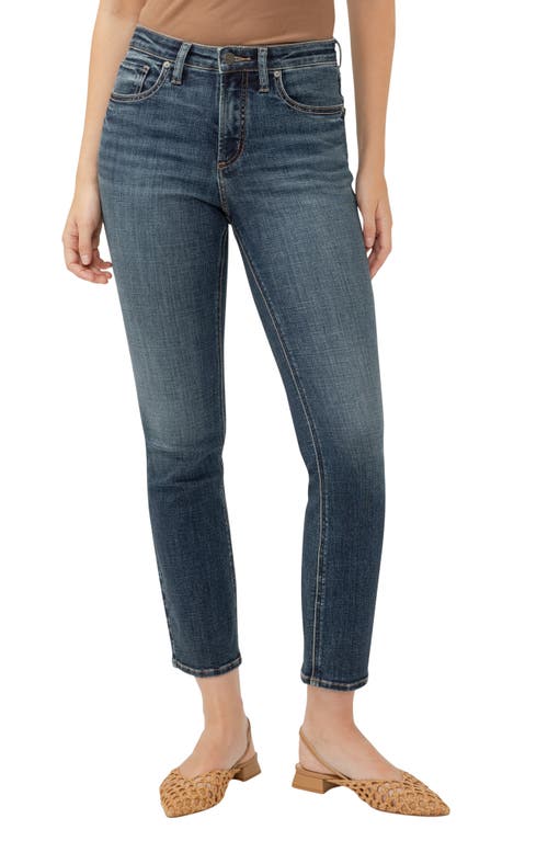 Silver Jeans Co. Most Wanted Mid Rise Ankle Straight Leg Jeans In Indigo