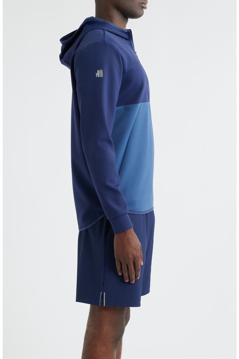 Iversons Half Zip Hoodie, Alternate, color, NAVY