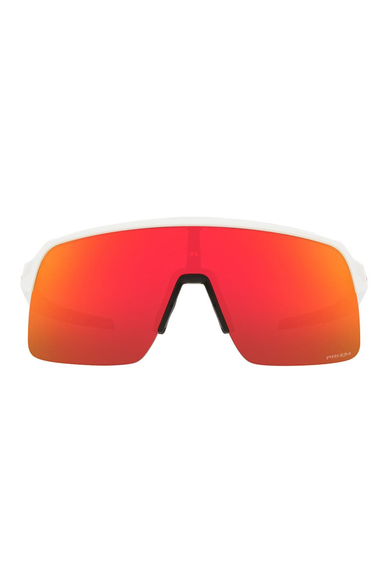 Sutro Lite 139mm Prizm™ Wrap Shield Sunglasses, Main, color, MATTE WHITE/ PRIZM RUBY