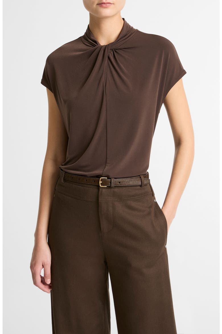 Vince Twist Neck Cap Sleeve Top (Women) | Nordstrom