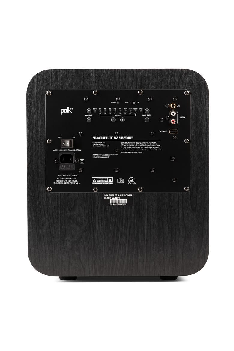ES8 8" Signature Elite Subwoofer, Alternate, color, Black