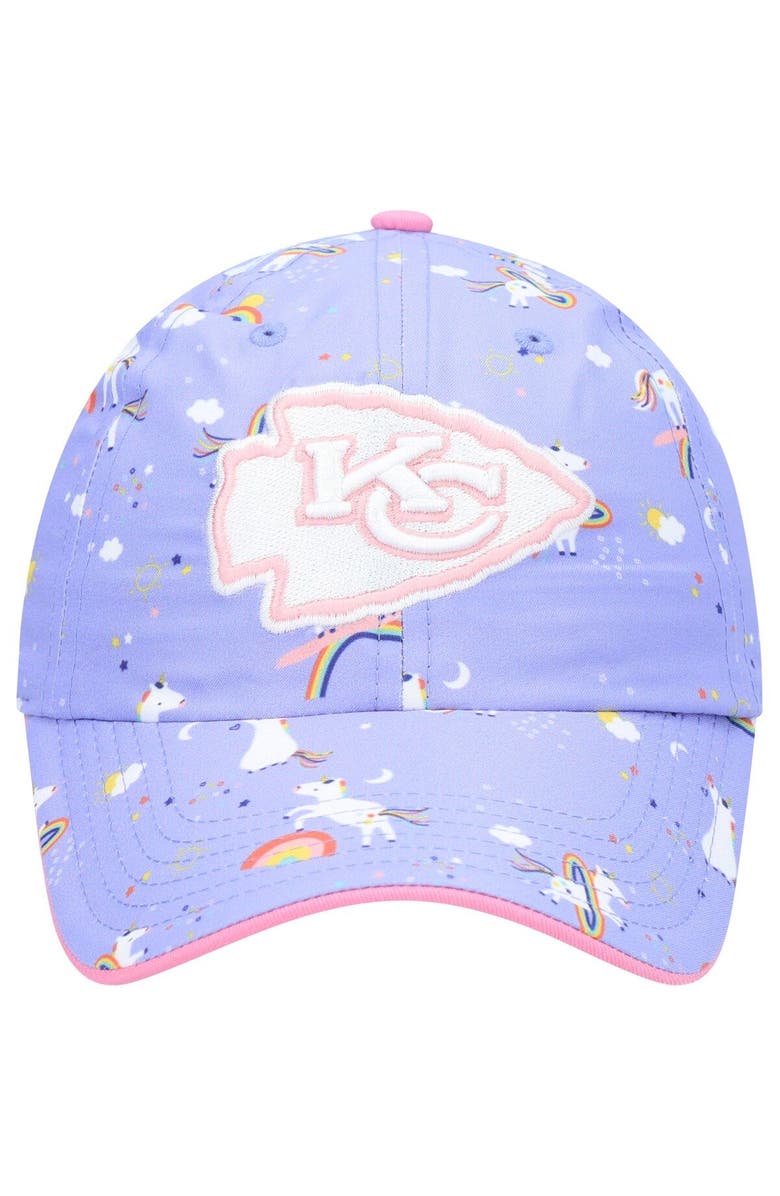 '47 Girls Preschool '47 Purple Kansas City Chiefs Unicorn Clean Up Adjustable Hat, Alternate, color, Purple