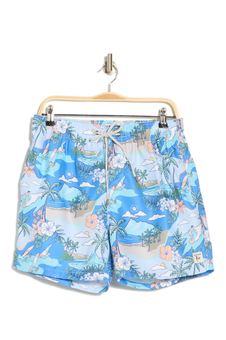 Island Surfer Swim Shorts, Alternate, color, BLUE