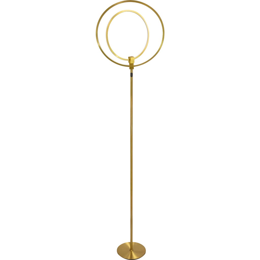 Brightech Eclipse 79" LED Industrial Dimmable Floor Lamp with 2 Height Adjustable Orbital Heads in Antique Brass  product