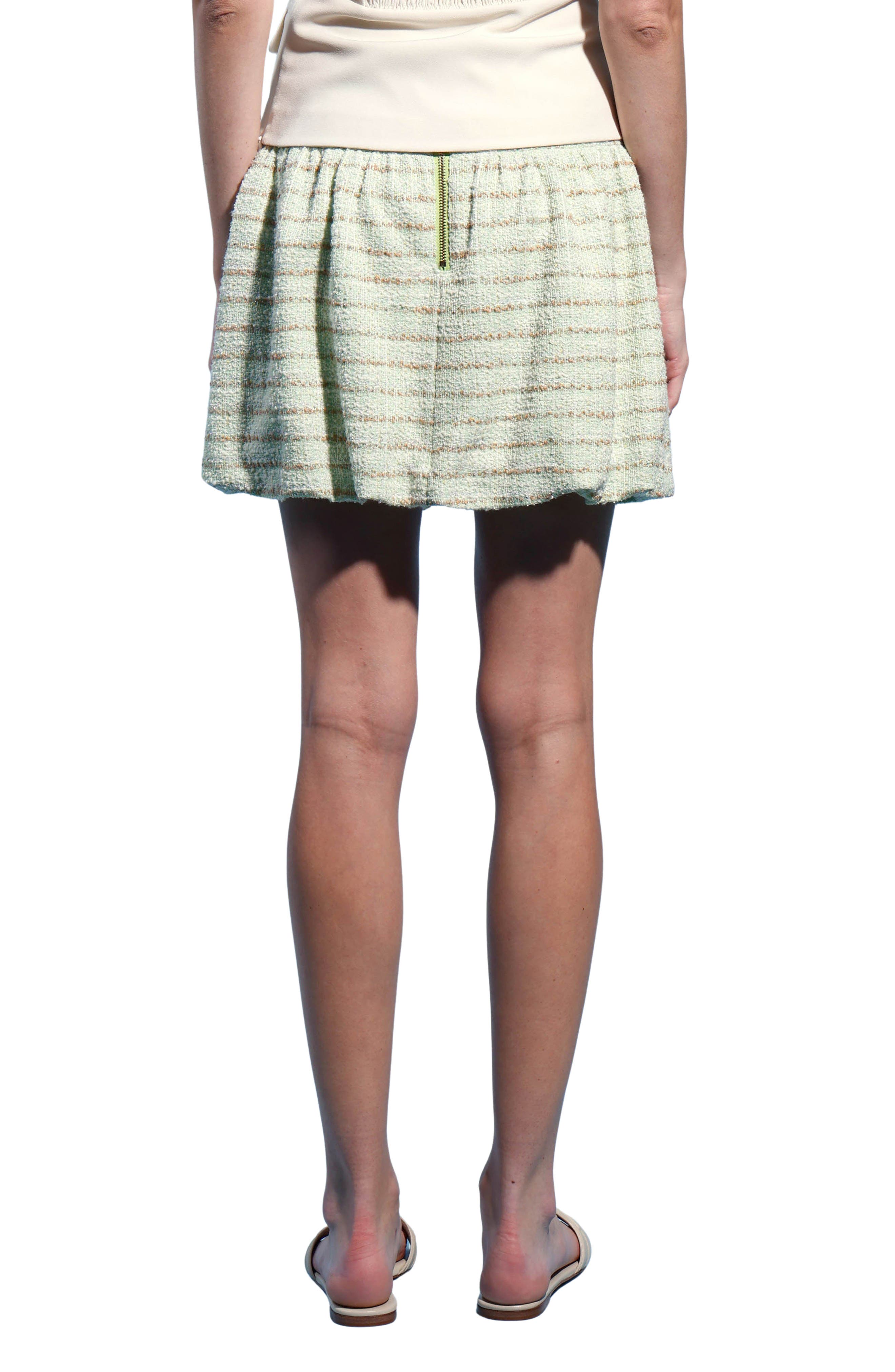 Tia Tweed Bubble Miniskirt - image 2