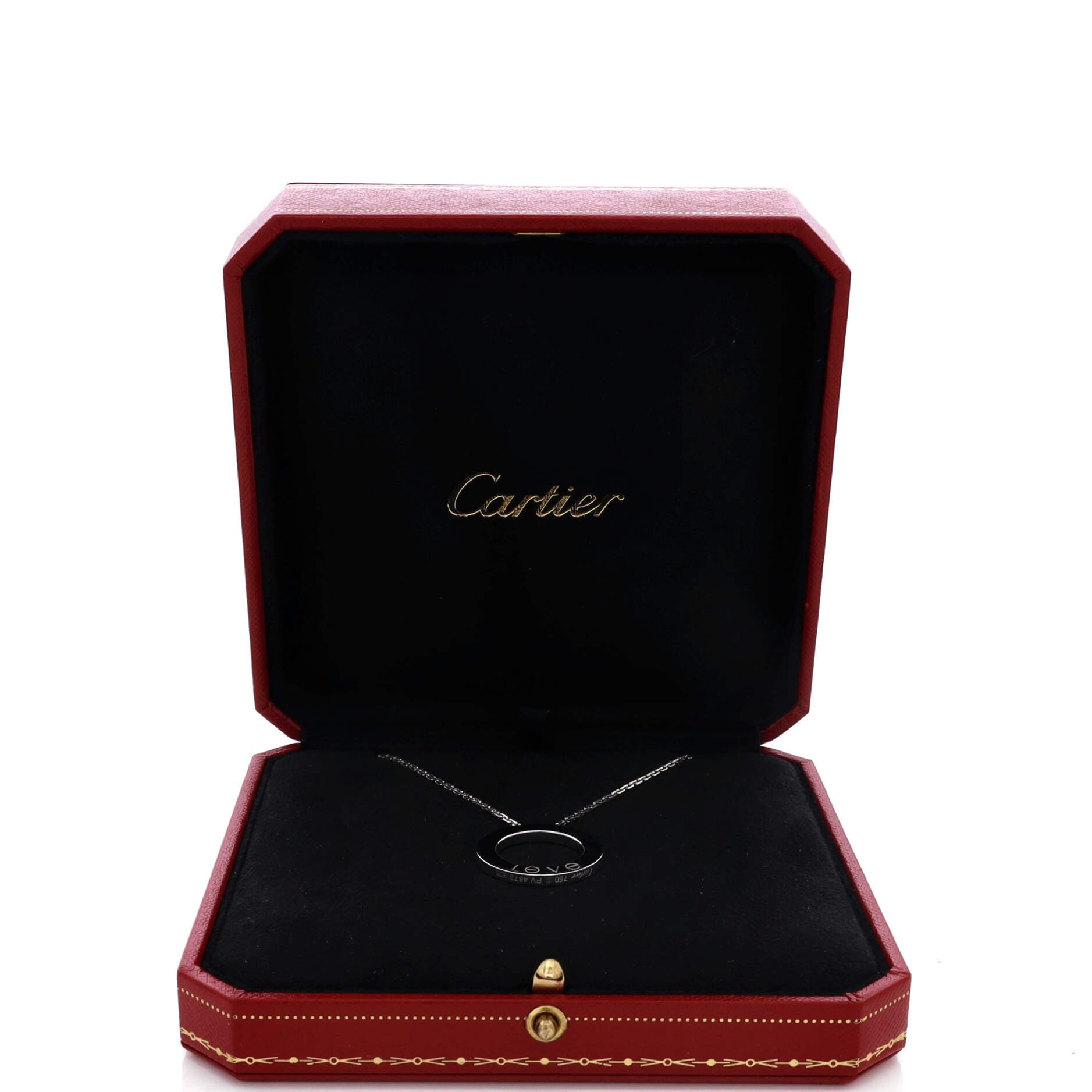 6 Diamonds Love Pendant Necklace 18K White Gold and Diamonds, Alternate, color, Metallic Gold