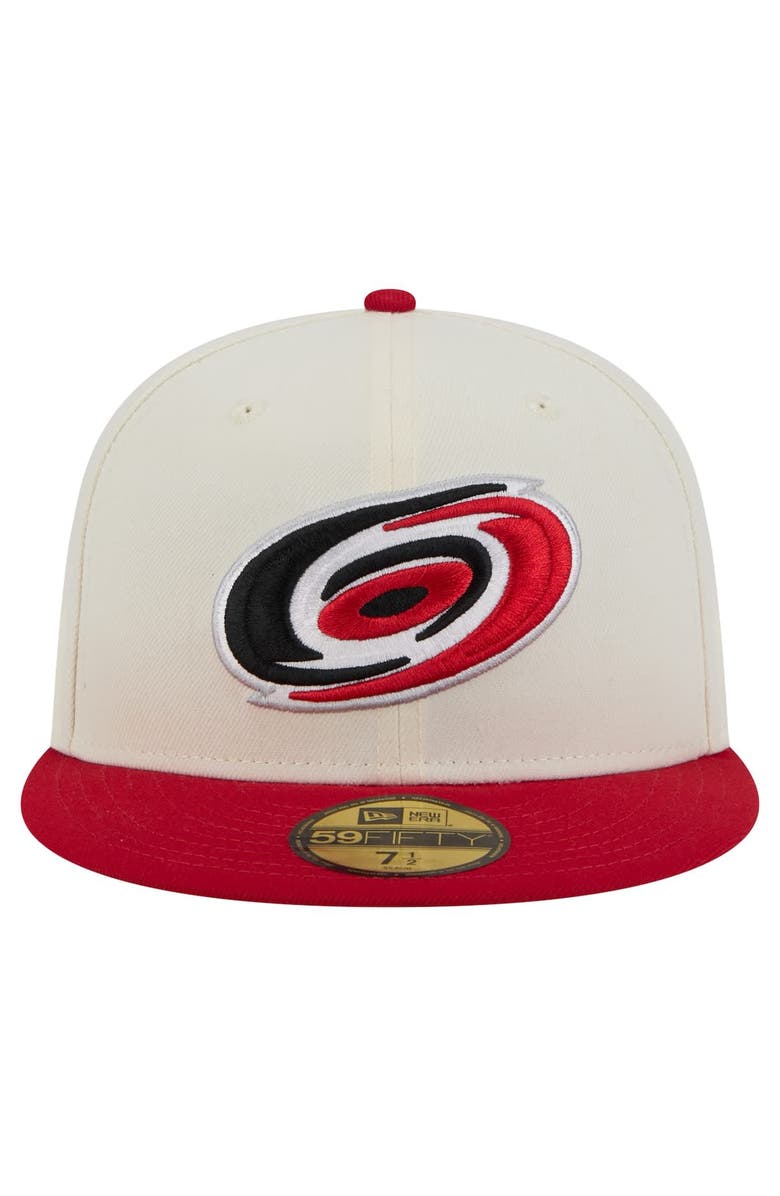 New Era Men's New Era  White Carolina Hurricanes Chrome Two-Toned 59FIFTY Fitted Hat, Alternate, color, 