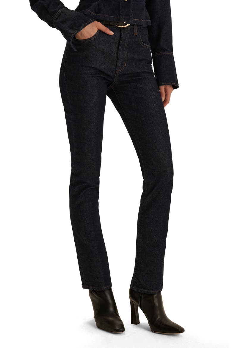 The Valentina Super High Waist Straight Leg Jeans, Alternate, color, OXFORD