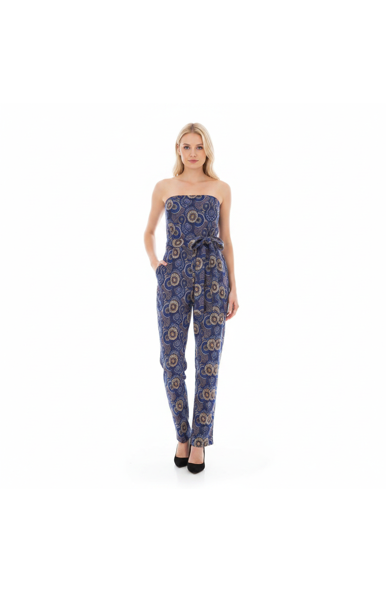KAHINDO Conakry Strapless Jumpsuit, Main, color, Blue