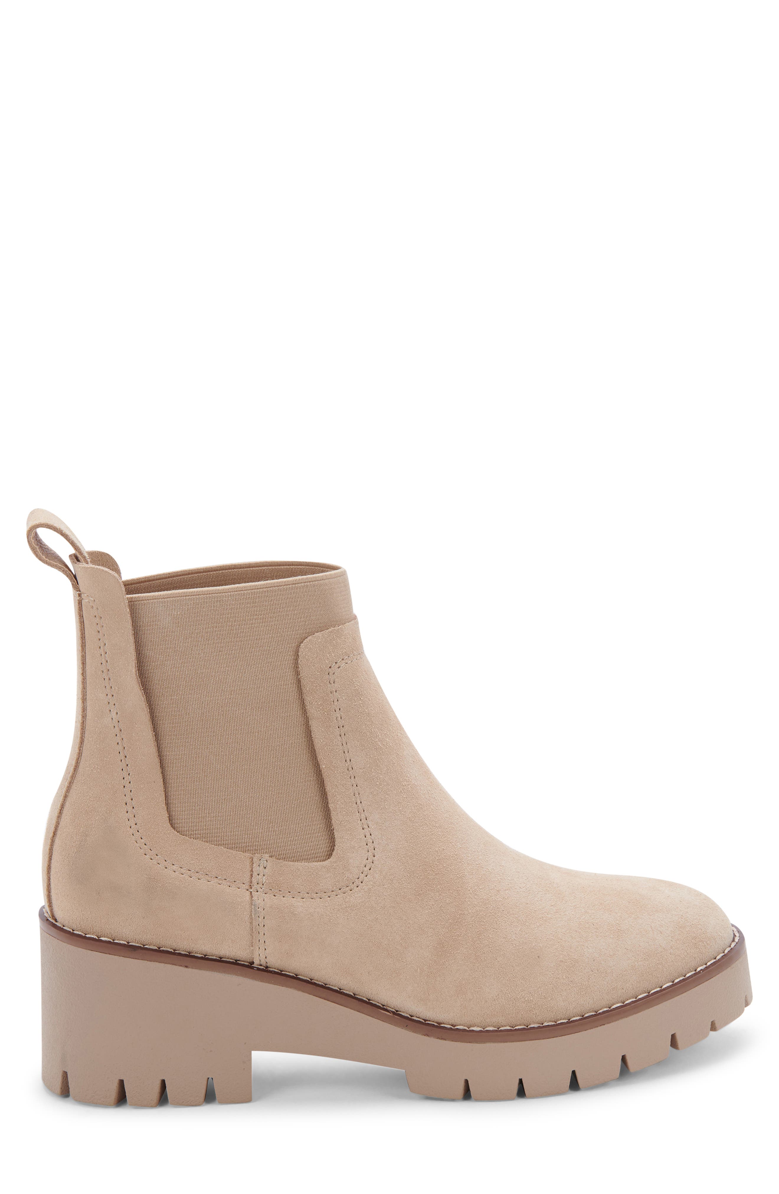 Dyme Waterproof Chelsea Boot, Alternate, color, SAND SUEDE