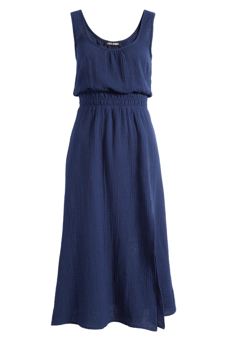 Makena Cotton Gauze Maxi Dress, Alternate, color, NAVY