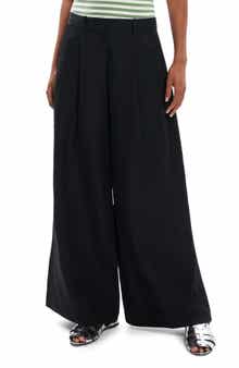 Low Rise Wide Leg Linen Pants