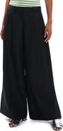 Theory Low Rise Wide Leg Linen Pants