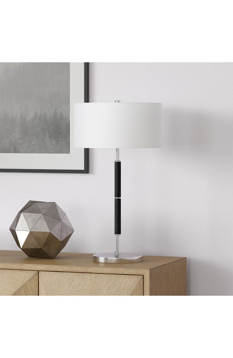 ADDISON AND LANE Simone Polished Nickel & Black Table Lamp, Alternate, color,