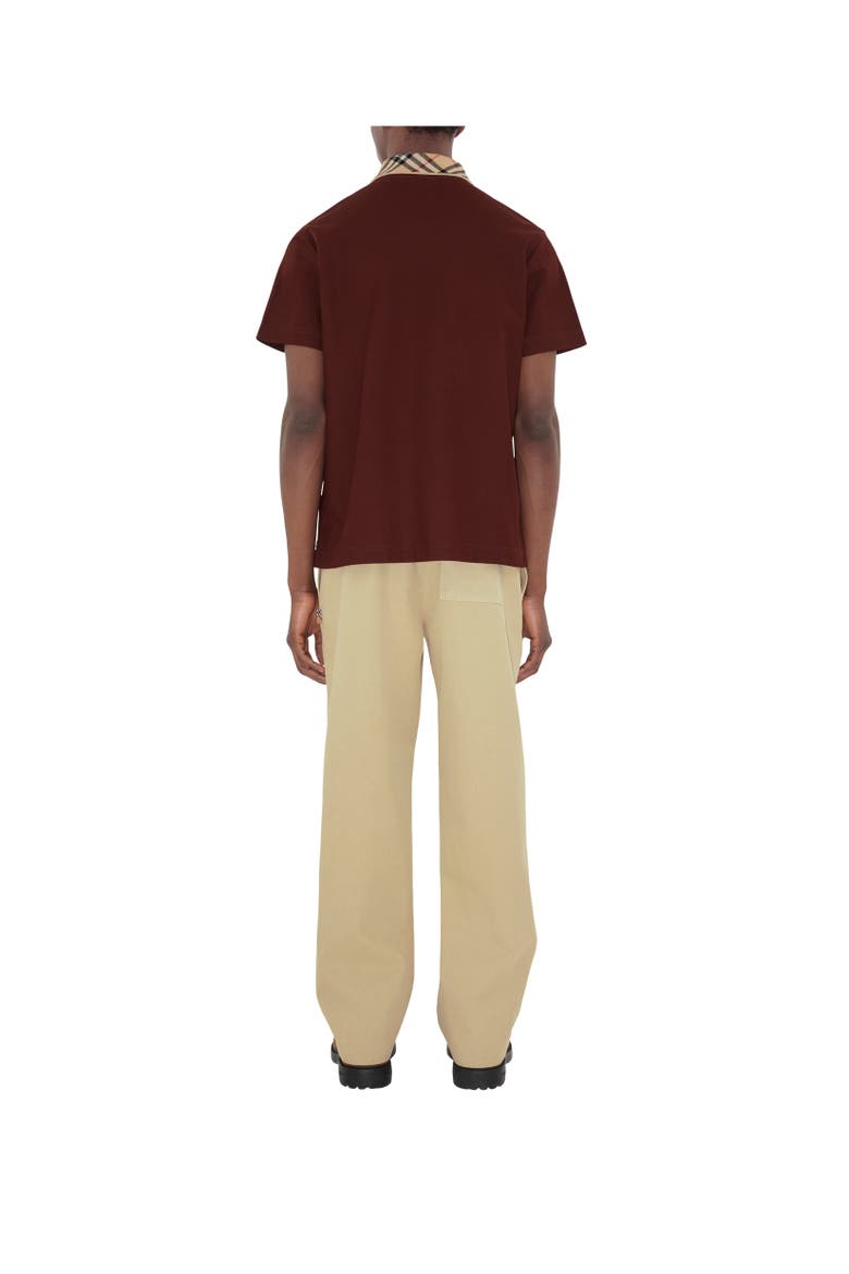 Check Collar Cotton Polo Shirt, Alternate, color, Box red