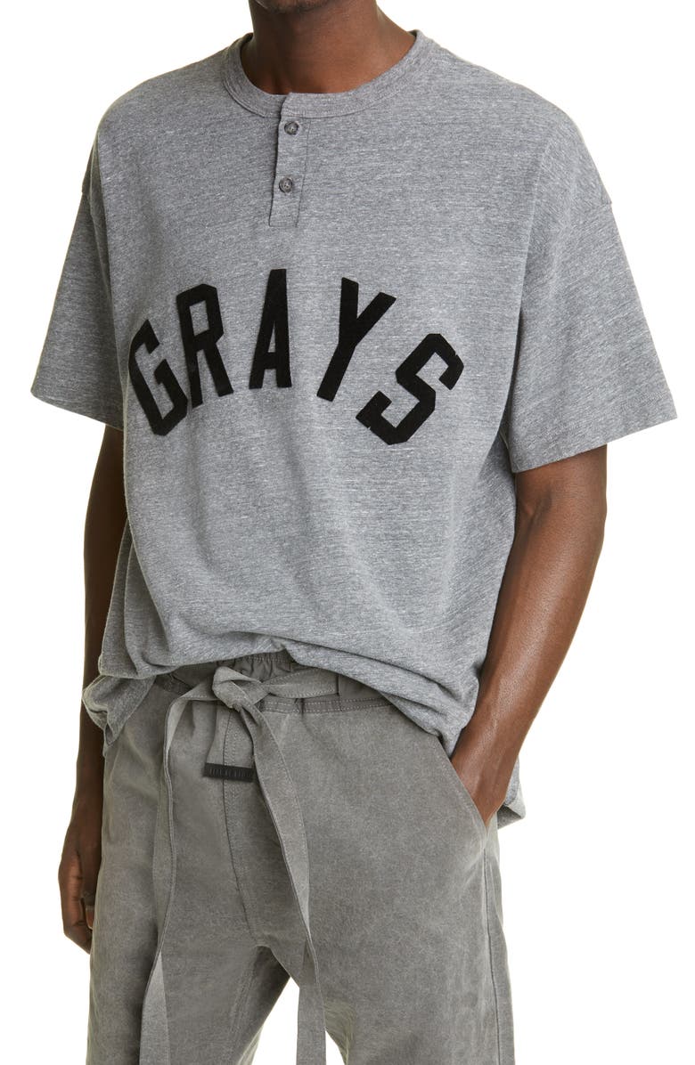 Fear of God Grays Baseball Henley, Alternate, color, 