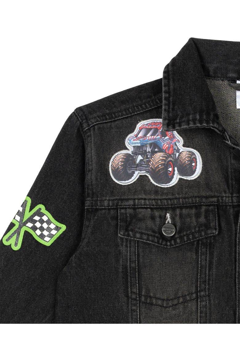 Denim Jacket, Alternate, color, Monster Jam Black