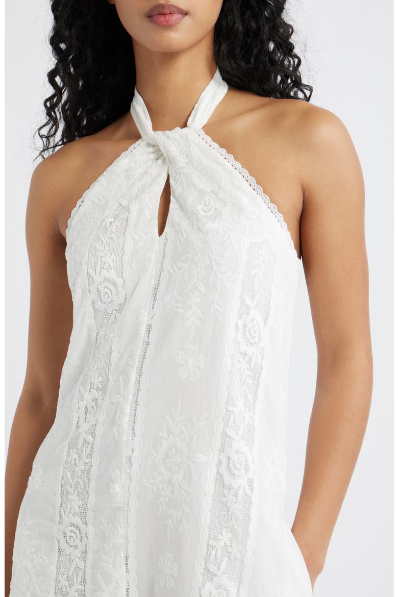 Pienza Halter Maxi Dress, Alternate, color, WHITE