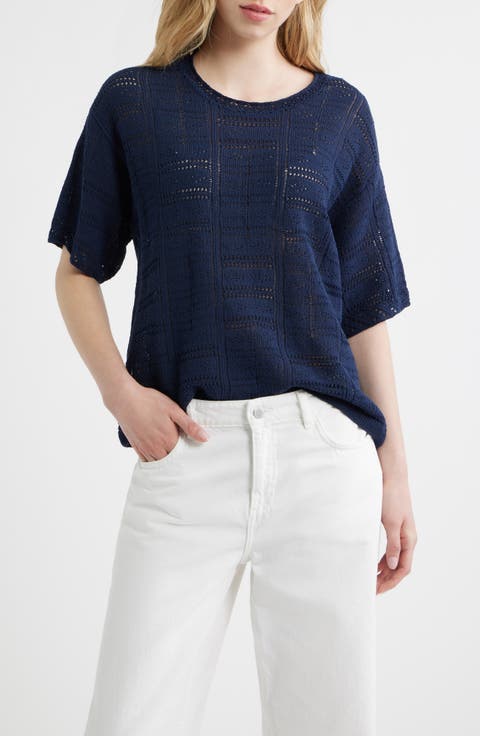 Morgan Pointelle Stitch Sweater