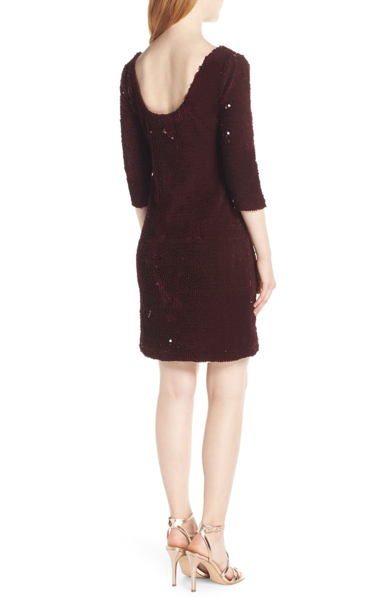 BB Dakota by Steve Madden BB Dakota Sequined Velvet Dress, Alternate, color, Boysenberry