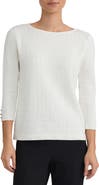 KASPER Box Texture Boat Neck Sweater