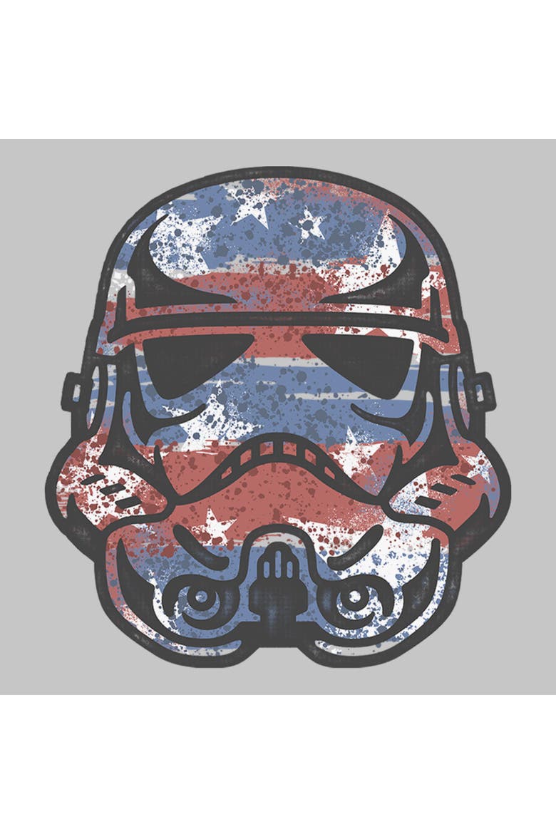Junior's Patriotic Stormtrooper Short Sleeve Graphic T-Shirt, Alternate, color, Athletic Heather
