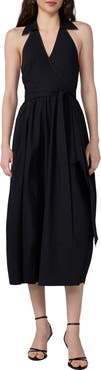 Diane von Furstenberg Nova Halter Neck Cotton Midi Dress