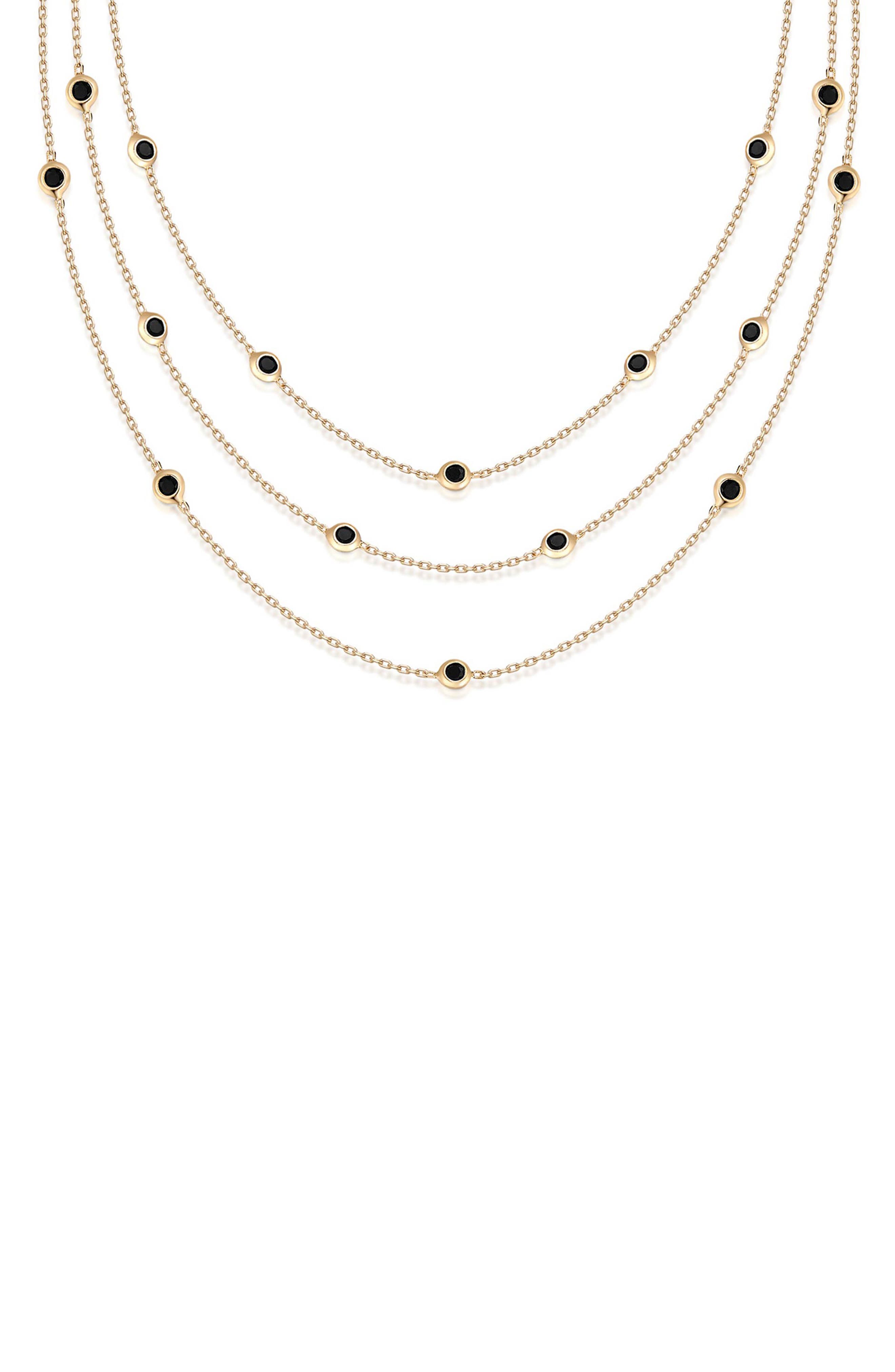 Женские аксессуары Ettika Crystal Station Layered Necklace — фото 4