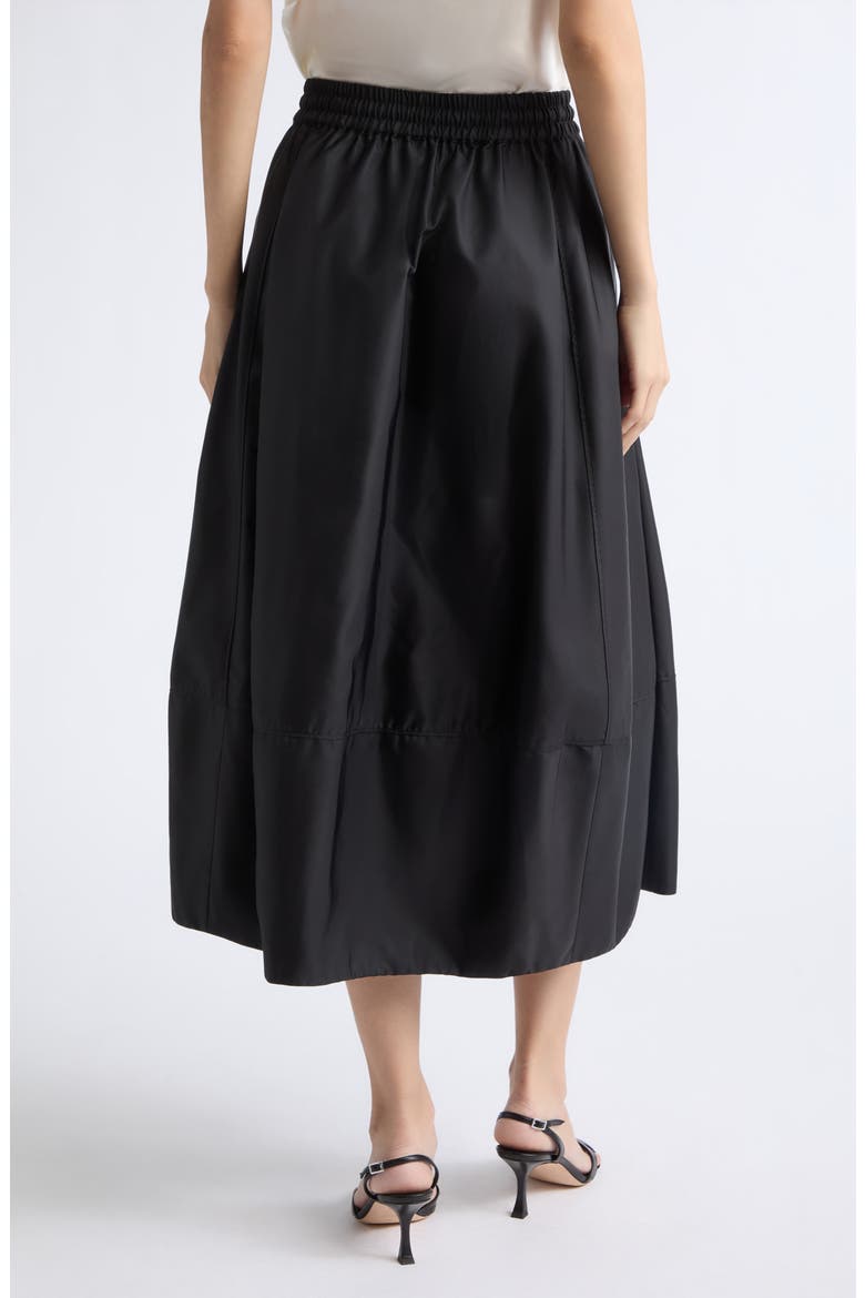 Sirani Nylon Midi Skirt, Alternate, color, BLACK