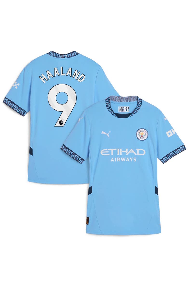 PUMA Women's Puma Erling Haaland Light Blue Manchester City 2024/25 Home Replica Player Jersey, Alternate, color, 