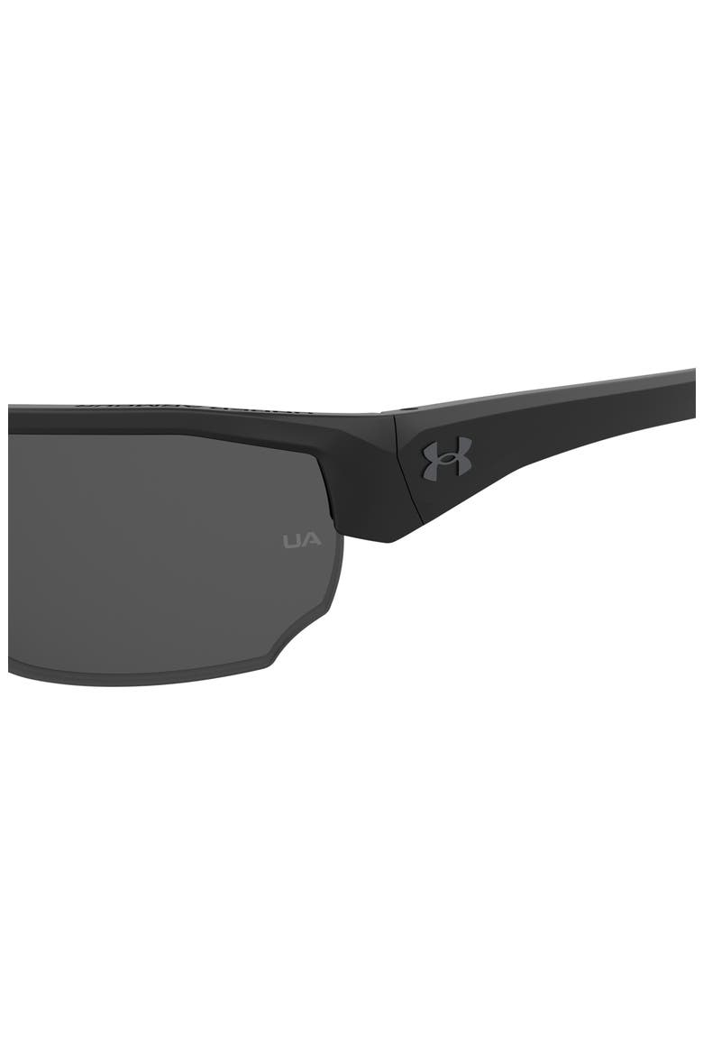 70mm Polarized Oversize Sport Sunglasses, Alternate, color, MATTE BLACK