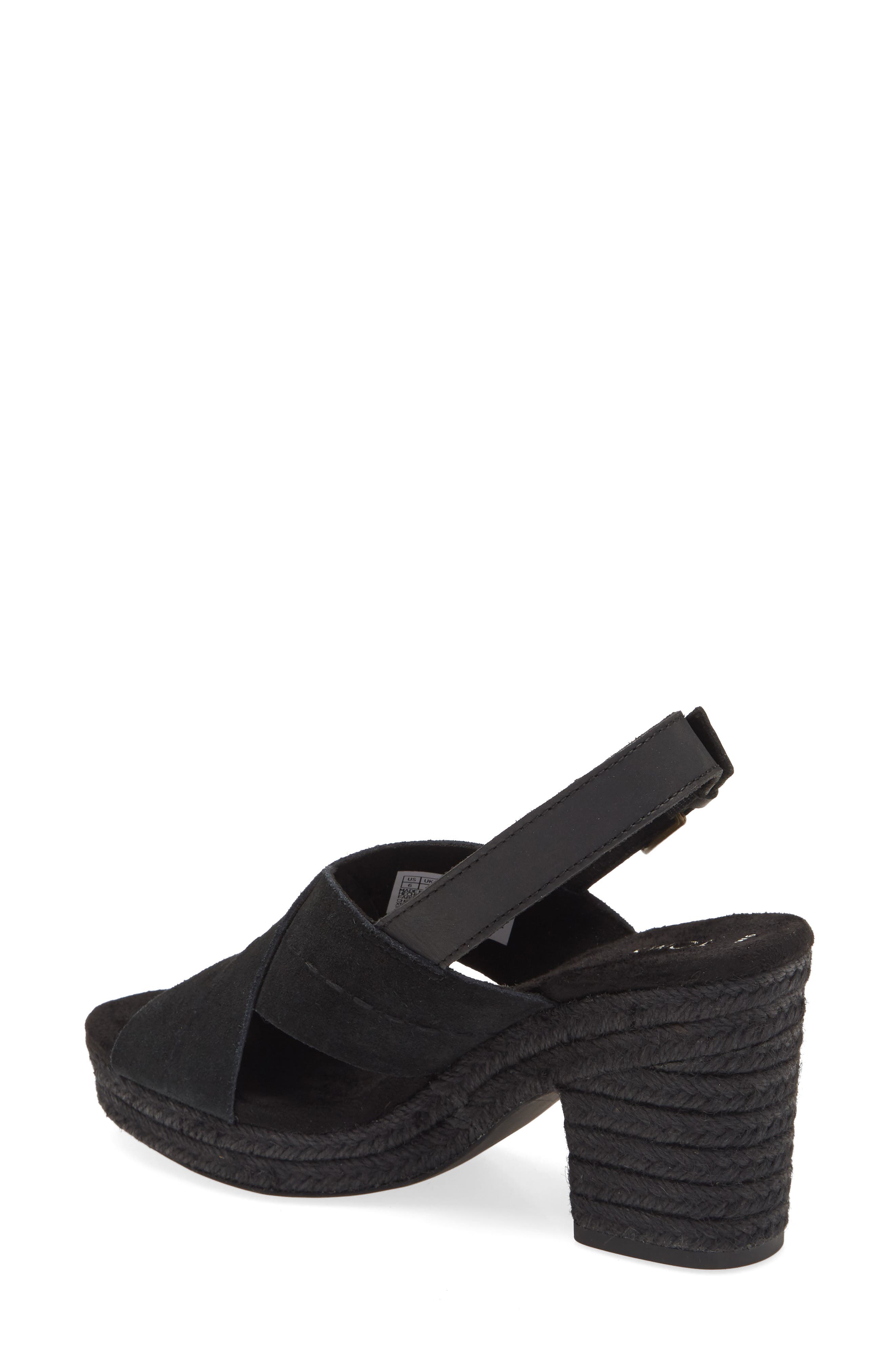 TOMS Ibiza Platform Slingback Sandal, Alternate, color, 