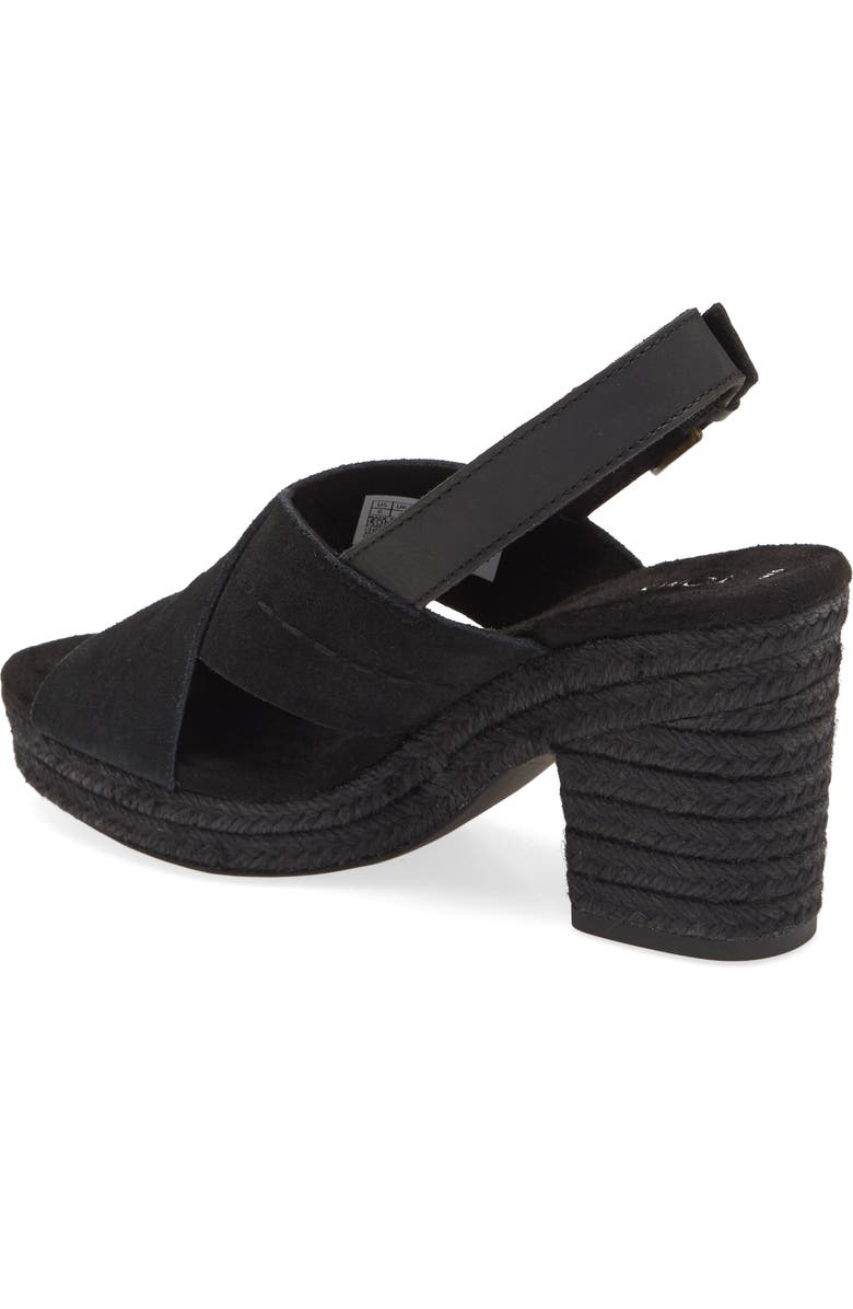 TOMS Ibiza Platform Slingback Sandal, Alternate, color,