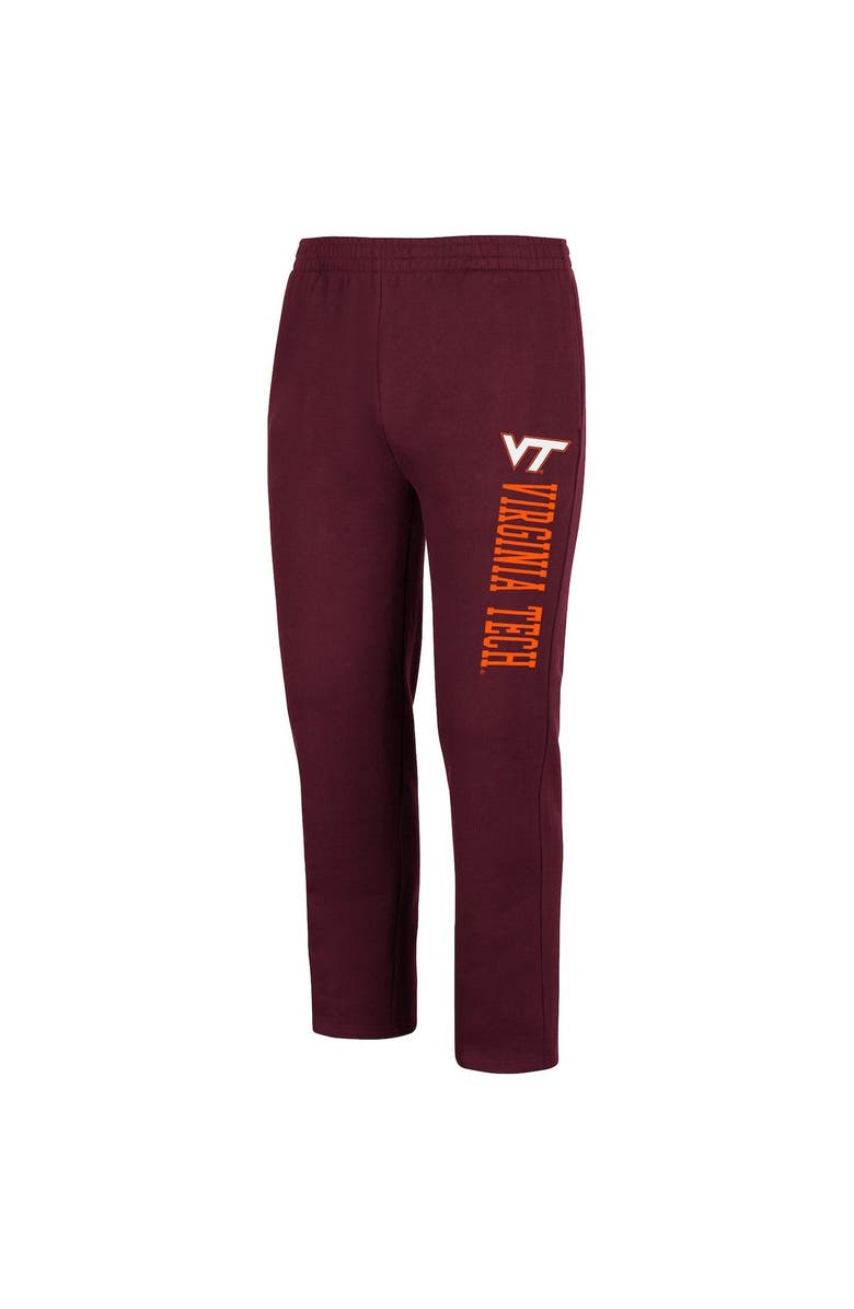 COLOSSEUM Men's Colosseum Maroon Virginia Tech Hokies Fleece Pants, Alternate, color,