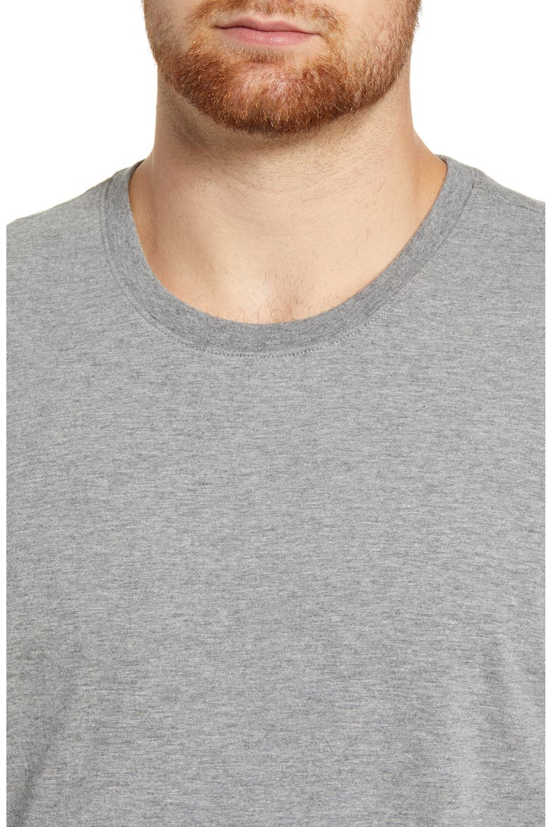 Stretch Cotton & Modal Crewneck T-Shirt, Alternate, color, GREY