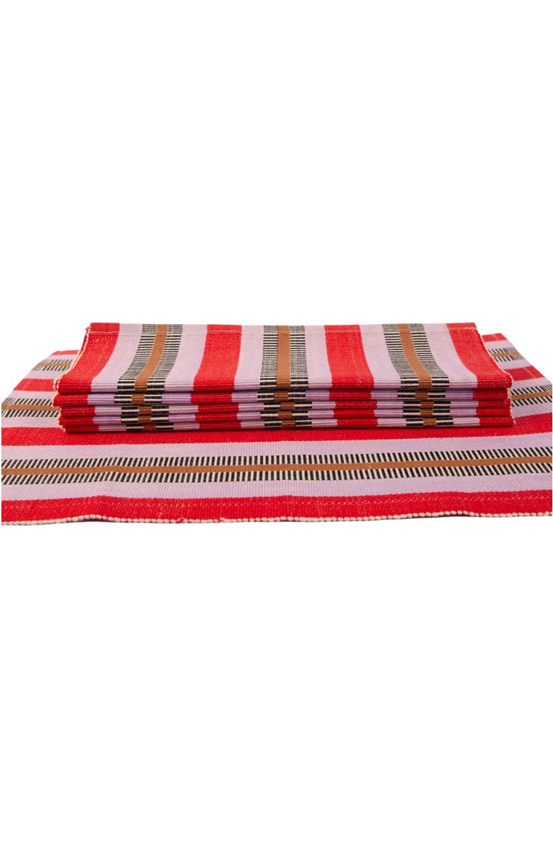 Siafu Home Handwoven Upendo Placemats - Set of 4, Alternate, color, Red