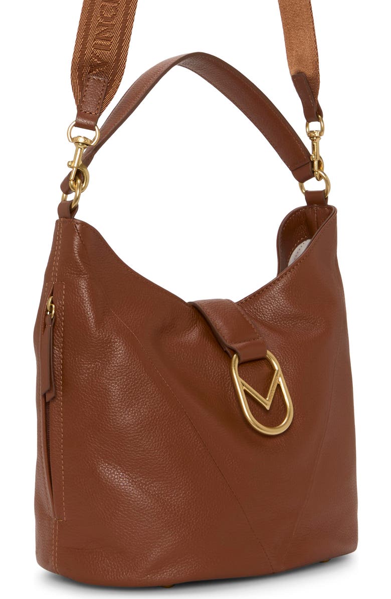 Vince Camuto Ebony Leather Shoulder Bag, Alternate, color, Whiskey 01