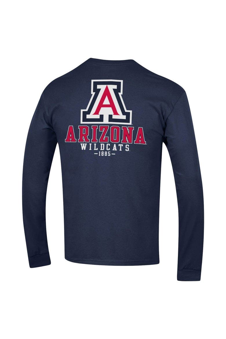 Men's Champion Navy Arizona Wildcats Team Stack Long Sleeve T-Shirt, Alternate, color, Navy