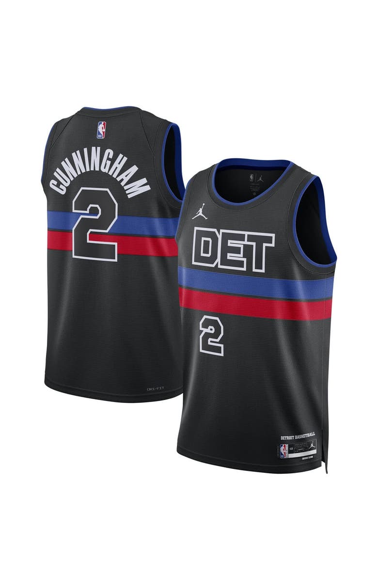 Nike Unisex Nike Cade Cunningham Black Detroit Pistons Swingman Jersey - Statement Edition, Main, color, Black