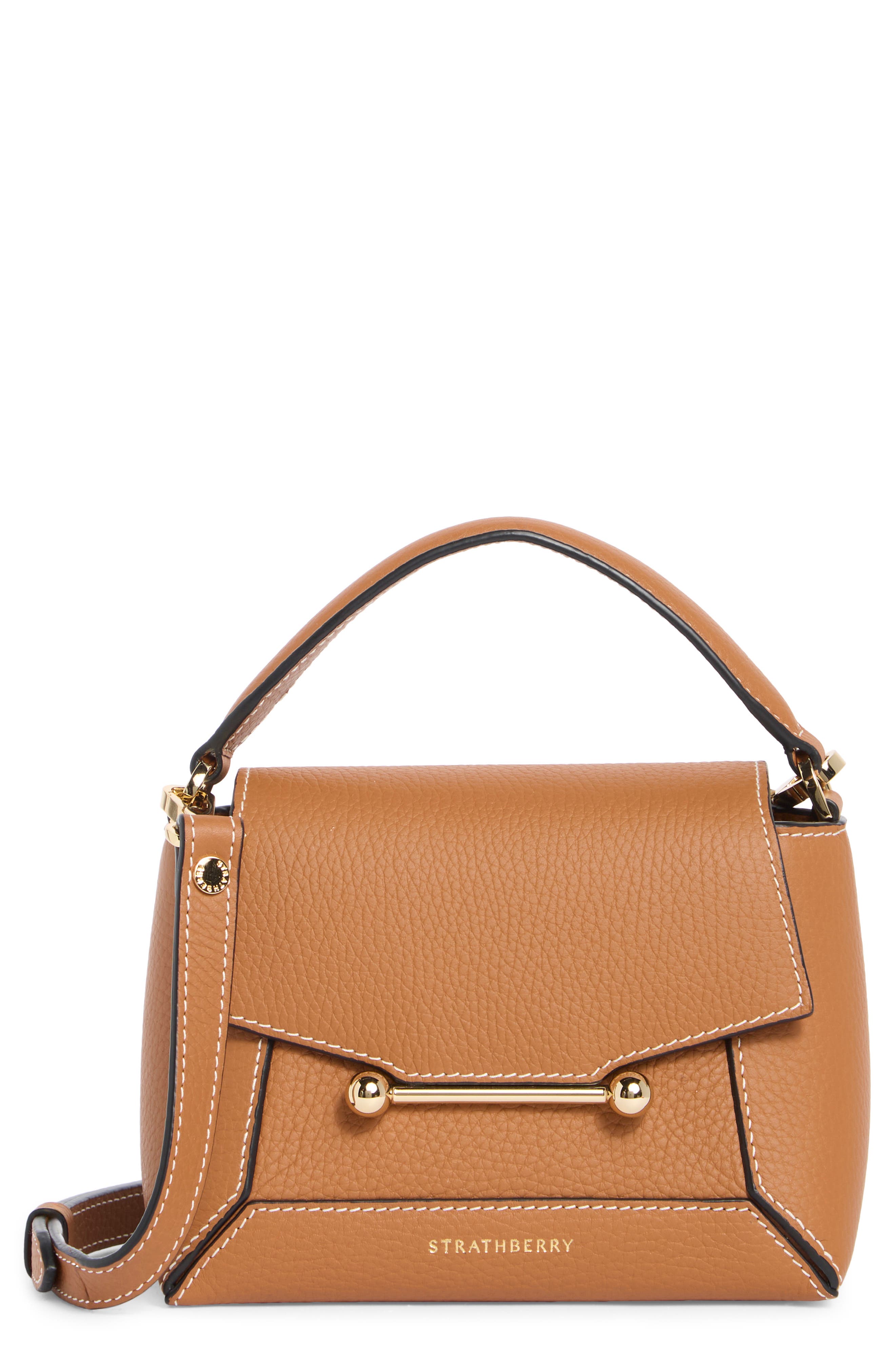 Strathberry Nano Mosaic Grained Leather Top Handle Bag, Main, color, 