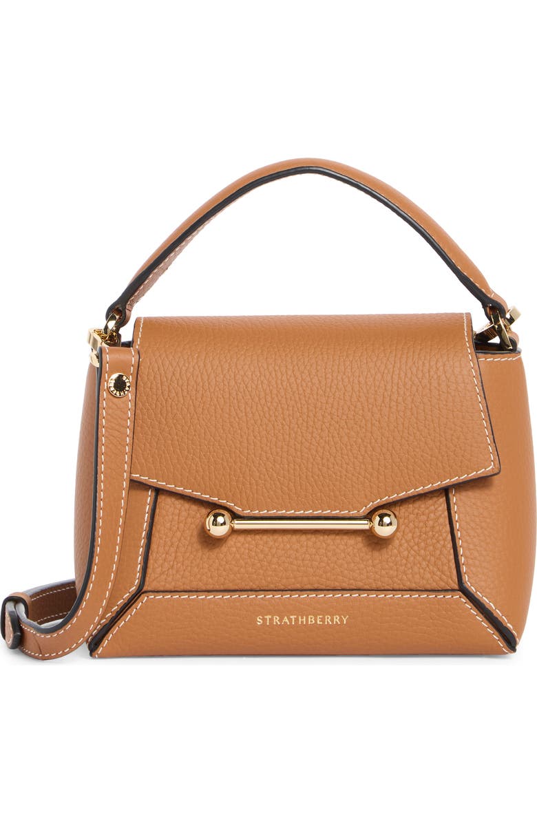 Strathberry Nano Mosaic Grained Leather Top Handle Bag, Main, color,