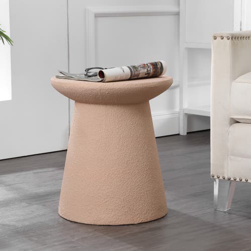 JONATHAN Y JONATHAN Y HOLLIE 18" MINIMALIST MODERN DRUM INDOOR/OUTDOOR ACCENT TABLE PEDESTAL
