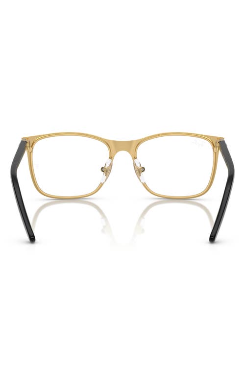 Shop Ray Ban Ray-ban Kids' 48mm Small Square Optical Glasses In Black