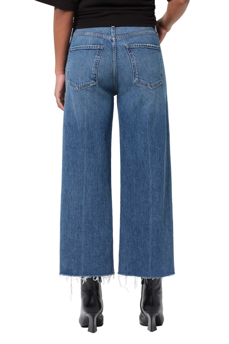 Ren Raw Hem High Waist Ankle Wide Leg Jeans, Alternate, color, CHORD